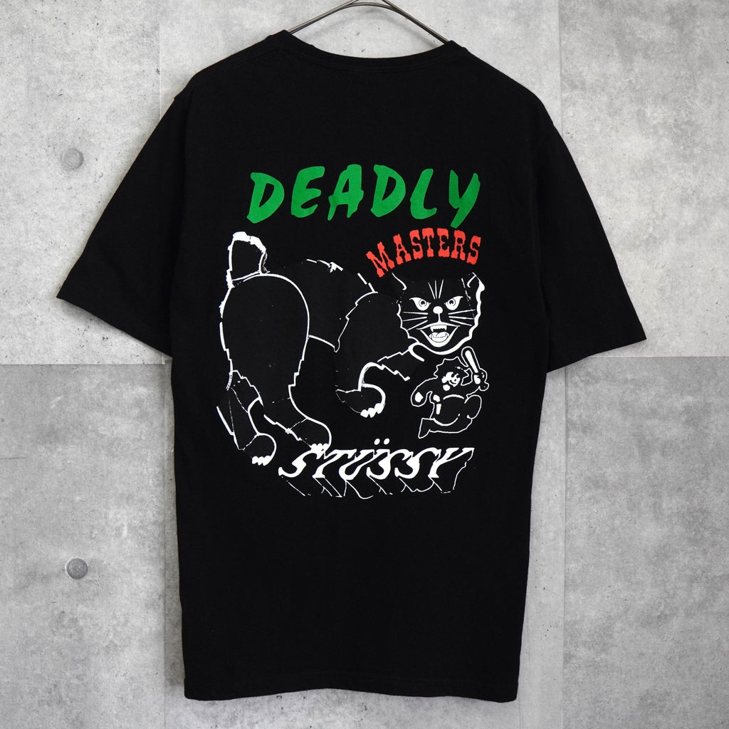 Stüssy Deadly Masters Double-Sided Print T-Shirt in Black