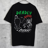 ステューシー Deadly Masters 両面プリント Tシャツ ブラック - NEWSED