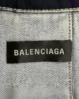 バレンシアガ Deconstructed Panelled Denim Jacke カットオフデザイン オーバーサイズ USED加工 デニムジャケット インディゴブルー 1 レディース - NEWSED