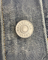 バレンシアガ Deconstructed Panelled Denim Jacke カットオフデザイン オーバーサイズ USED加工 デニムジャケット インディゴブルー 1 レディース - NEWSED