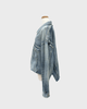 バレンシアガ Deconstructed Panelled Denim Jacke カットオフデザイン オーバーサイズ USED加工 デニムジャケット インディゴブルー 1 レディース