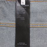 バレンシアガ Deconstructed Panelled Denim Jacket オーバジャケット デニムジャケット ブルー 1 レディース - NEWSED