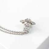 ヴィヴィアン ウエストウッド DEMETRIUS ディミトリアスオーブロゴ シルバー ネックレス 箱付き - NEWSED