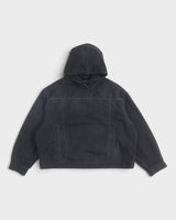 バレンシアガ DENIM FOODIE PULL-OVER PARKER ダメージ加工 デニムプルオーバーパーカー パーカー ブラック系 1 メンズ - NEWSED