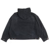 バレンシアガ DENIM FOODIE PULL-OVER PARKER ダメージ加工 デニムプルオーバーパーカー パーカー ブラック系 1 メンズ
