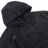 バレンシアガ DENIM FOODIE PULL-OVER PARKER ダメージ加工 デニムプルオーバーパーカー パーカー ブラック系 1 メンズ - NEWSED