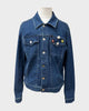 ラフシモンズ DENIM SLIM FIT JACKET ピンバッチ付 デニムジャケット インディゴブルー M メンズ