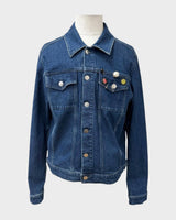 ラフシモンズ DENIM SLIM FIT JACKET ピンバッチ付 デニムジャケット インディゴブルー M メンズ - NEWSED