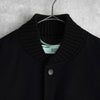 オフホワイト DIAG SKINNY VARSITY JACKET ロゴ スタジャン ブラック メンズ