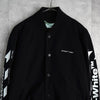 オフホワイト DIAG SKINNY VARSITY JACKET ロゴ スタジャン ブラック メンズ