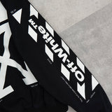 オフホワイト DIAG SKINNY VARSITY JACKET ロゴ スタジャン ブラック メンズ - NEWSED