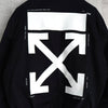 オフホワイト DIAG SKINNY VARSITY JACKET ロゴ スタジャン ブラック メンズ