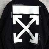 オフホワイト DIAG SKINNY VARSITY JACKET ロゴ スタジャン ブラック メンズ - NEWSED