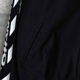 オフホワイト DIAG SKINNY VARSITY JACKET ロゴ スタジャン ブラック メンズ - NEWSED