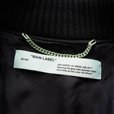 オフホワイト DIAG SKINNY VARSITY JACKET ロゴ スタジャン ブラック メンズ - NEWSED