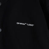 オフホワイト DIAG SKINNY VARSITY JACKET ロゴ スタジャン ブラック メンズ - NEWSED