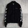 オフホワイト DIAG SKINNY VARSITY JACKET ロゴ スタジャン ブラック メンズ