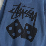 ステューシー DICE CREW PIGMENT DYED ダイス スウェット ブルー タグ付き未使用品 - NEWSED