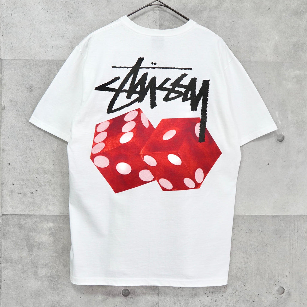 Stussy DICE OUT 双面印花T恤 白色 未使用 有标签