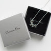 Dior 3D Logo Rhinestone Necklace