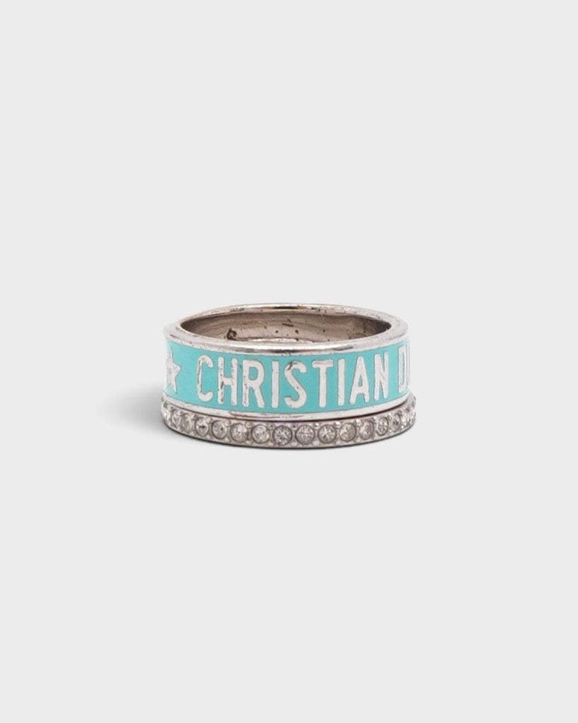 クリスチャン ディオール DIOR CODE リング セット 指輪 シルバー ラインストーン レディース S / 10号