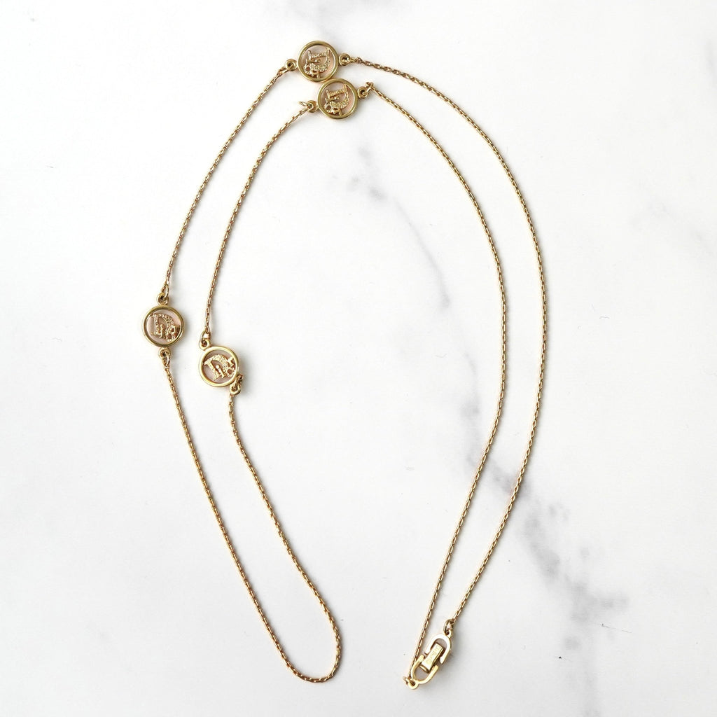 Christian Dior Dior GP 金徽标项链