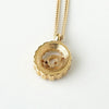 Christian Dior Light Stone Dior Logo Necklace in GP Gold