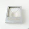 Christian Dior Light Stone Dior Logo Necklace in GP Gold