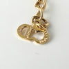 Christian Dior Light Stone Dior Logo Necklace in GP Gold