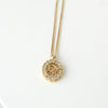 Christian Dior Light Stone Dior Logo Necklace in GP Gold