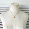 Christian Dior Light Stone Dior Logo Necklace in GP Gold