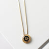 Dior Logo Circle Motif Gold Necklace