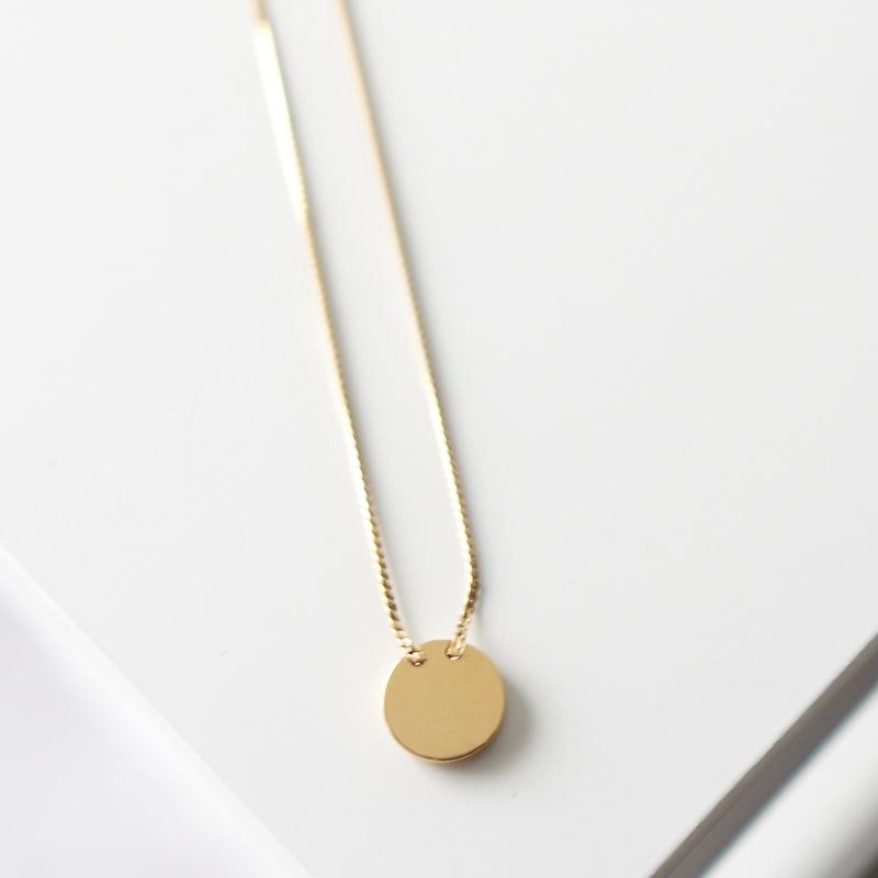 Dior Logo Circle Motif Gold Necklace - NEWSED