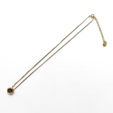 Dior Logo Circle Motif Gold Necklace - NEWSED