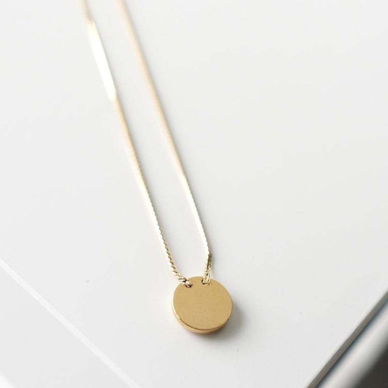 Dior Logo Circle Motif Gold Necklace - NEWSED