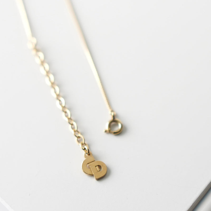 Dior Logo Circle Motif Gold Necklace - NEWSED