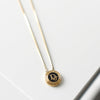 Dior Logo Circle Motif Gold Necklace