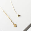 Dior Logo Circle Motif Gold Necklace