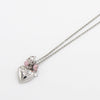 Dior Logo Heart Bees Silver Necklace