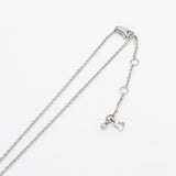 Dior Logo Heart Bees Silver Necklace - NEWSED
