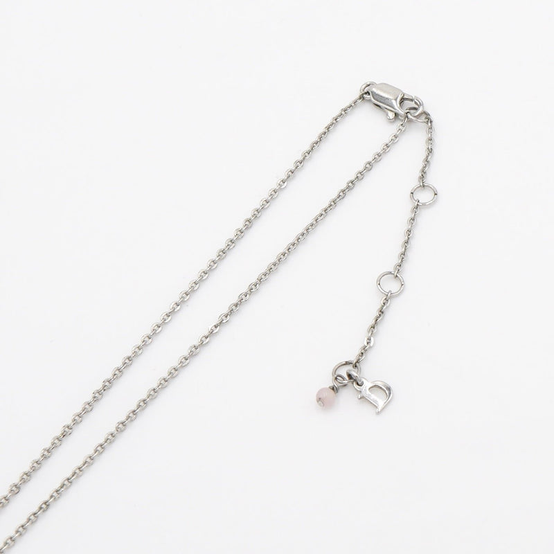 Dior Logo Heart Bees Silver Necklace - NEWSED