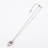 Dior Logo Heart Bees Silver Necklace