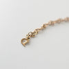 Dior Logo Heart Padlock and Key Motif GP Gold Necklace