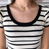 Disk Top Gold Necklace