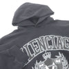 バレンシアガ DIY COLLEGE LOGO HOODIE ダメージ加工 パーカー ブラック M メンズ
