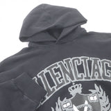 バレンシアガ DIY COLLEGE LOGO HOODIE ダメージ加工 パーカー ブラック M メンズ - NEWSED