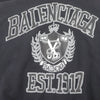 バレンシアガ DIY COLLEGE LOGO HOODIE ダメージ加工 パーカー ブラック M メンズ