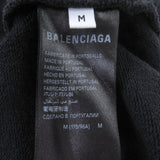バレンシアガ DIY COLLEGE LOGO HOODIE ダメージ加工 パーカー ブラック M メンズ - NEWSED