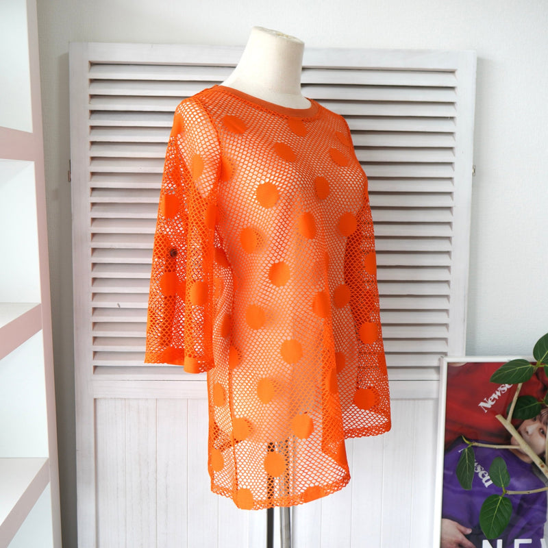 Dot Pattern Mesh Tops - NEWSED