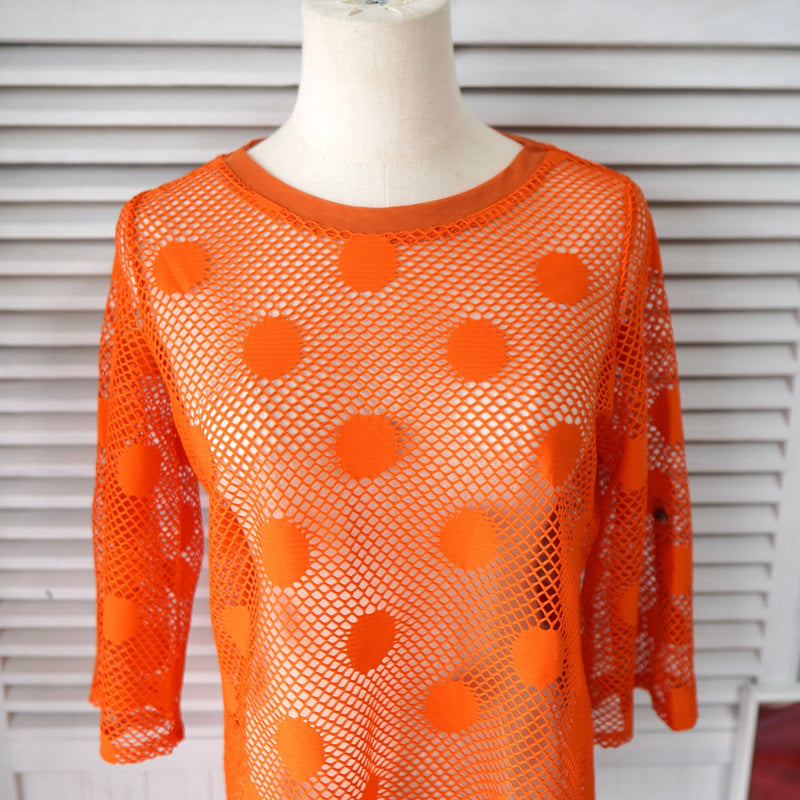 Dot Pattern Mesh Tops - NEWSED